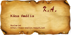 Kása Amália névjegykártya